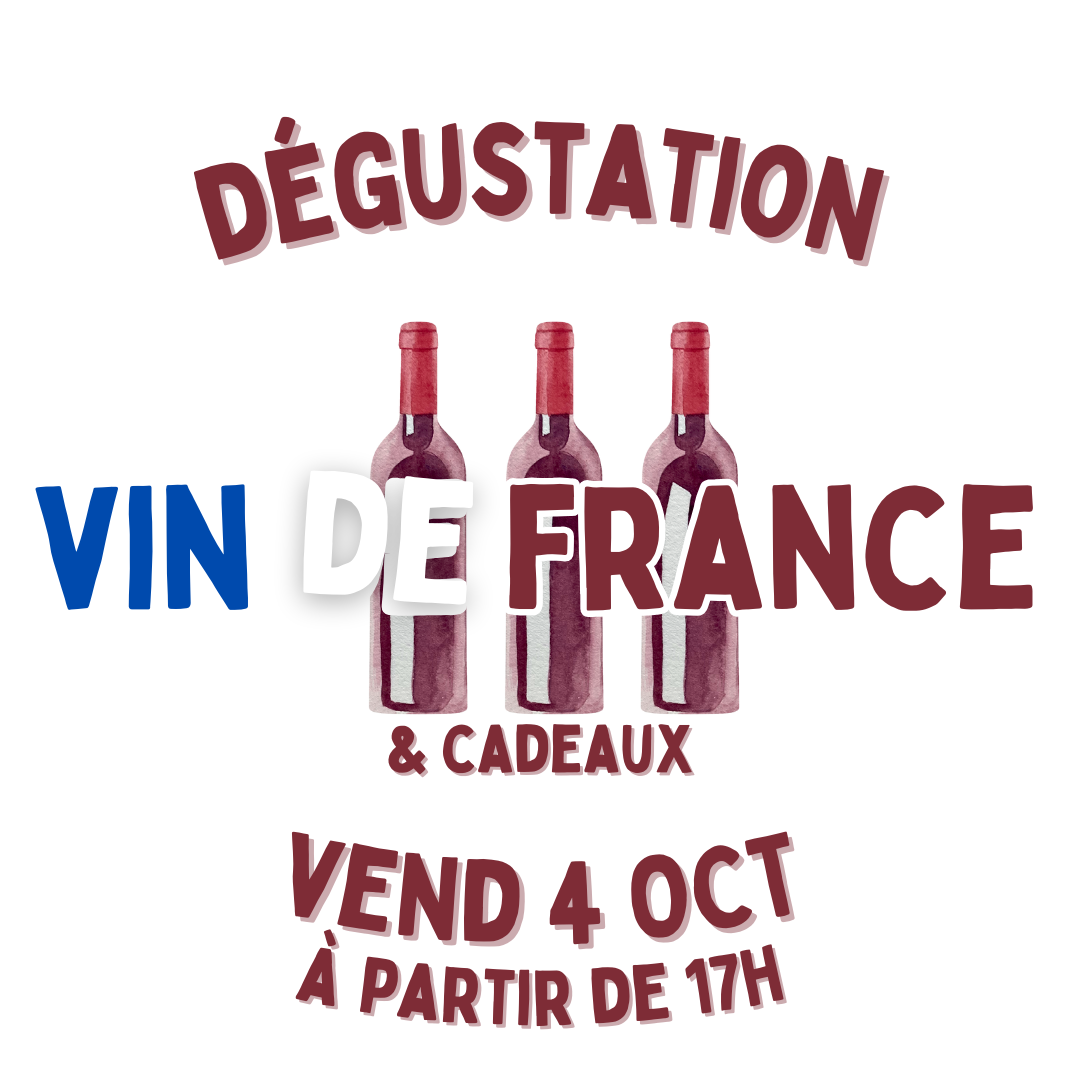 Dégustation Offerte<br>AOC Vin de France